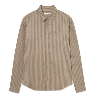 Wood Wood WWNico shirt 25278 Greige stripe - KYOTO - Wood Wood