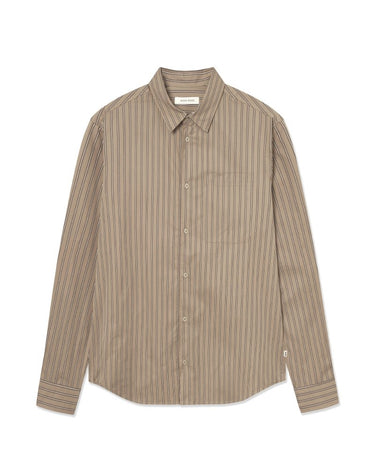 Wood Wood WWNico shirt 25278 Greige stripe - KYOTO - Wood Wood