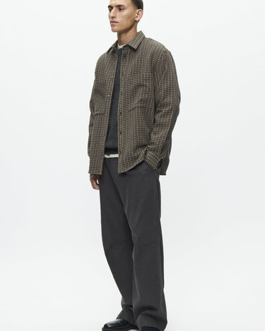 Wood Wood WWNico shirt 25280 Greige check - KYOTO - Wood Wood