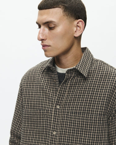 Wood Wood WWNico shirt 25280 Greige check - KYOTO - Wood Wood