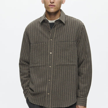 Wood Wood WWNico shirt 25280 Greige check - KYOTO - Wood Wood