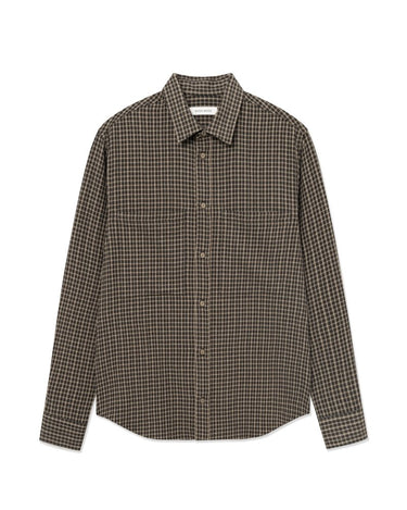 Wood Wood WWNico shirt 25280 Greige check - KYOTO - Wood Wood