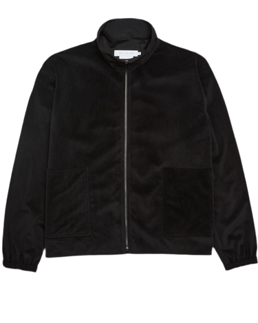 Works and Days Corduroy Training Zip Jacket Black - KYOTO - Works and Days