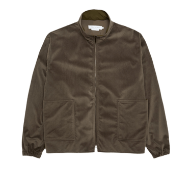 Works and Days Corduroy Training Zip Jacket Olive - KYOTO - Works and Days