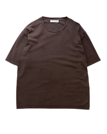 Works and Days Monogram T-Shirt Driftwood Brown - KYOTO - Works and Days