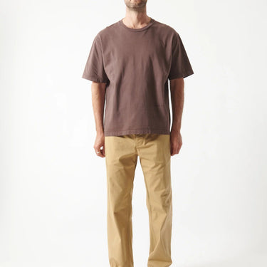 Works and Days Monogram T-Shirt Driftwood Brown - KYOTO - Works and Days
