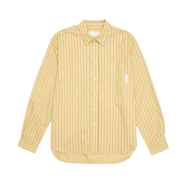 Works and Days Washed Stripe Vintage Shirt Yellow Stripe - KYOTO - Works and Days