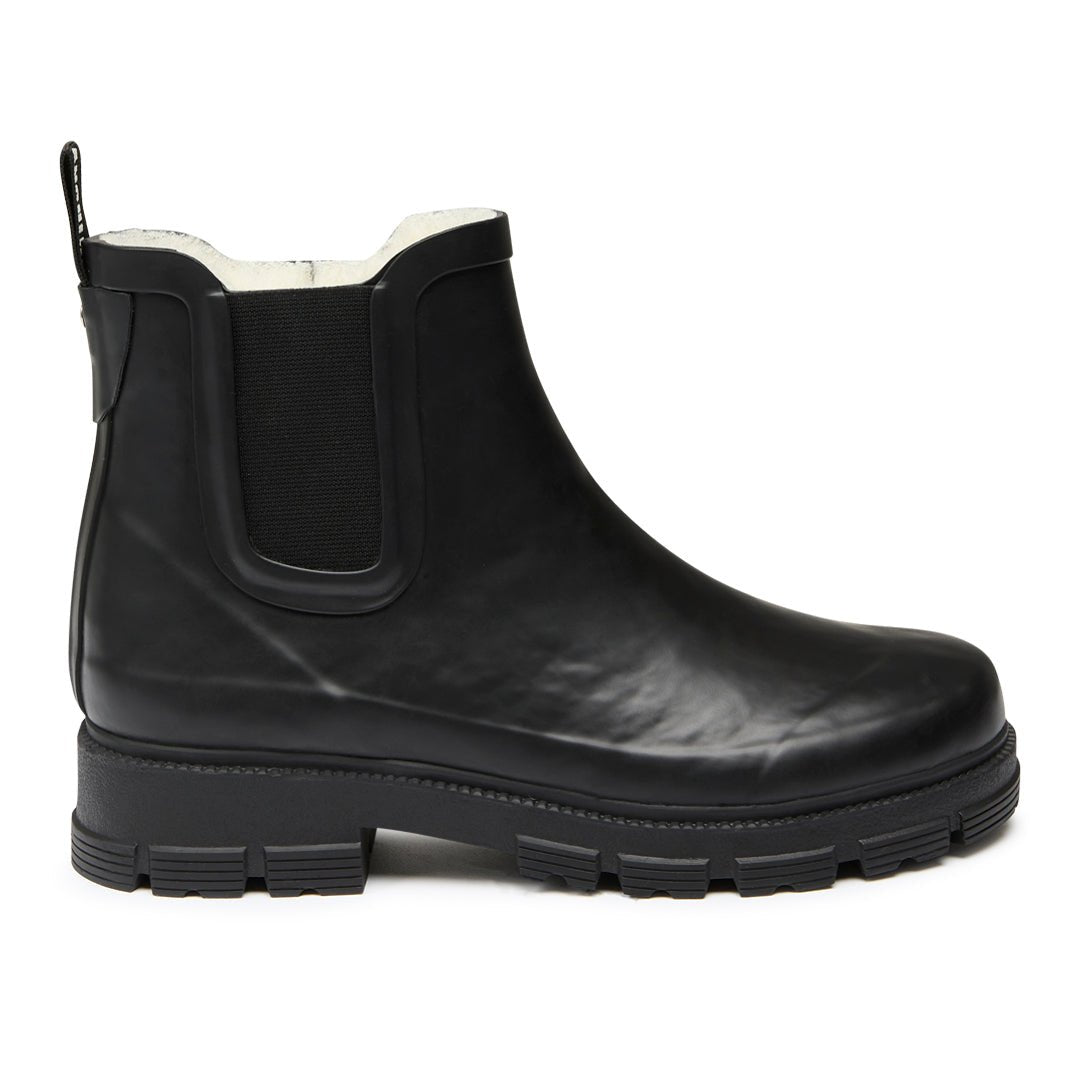 ANGULUS Rain boots with wool lining black - KYOTO - ANGULUS