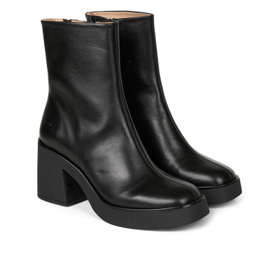 ANGULUS SCULPTURAL Leathet boot black - KYOTO - ANGULUS