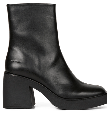 ANGULUS SCULPTURAL Leathet boot black - KYOTO - ANGULUS