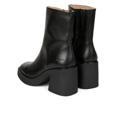 ANGULUS SCULPTURAL Leathet boot black - KYOTO - ANGULUS