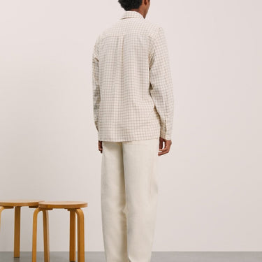ANOTHER ASPECT Mix L/S Shirt Ecru/Pale Check - KYOTO - ANOTHER ASPECT