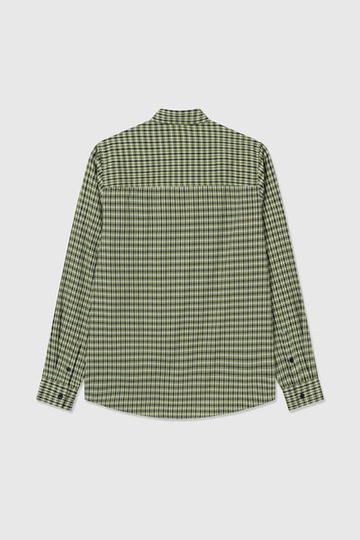 Aster flannel shirt Pine Green - KYOTO - Wood Wood