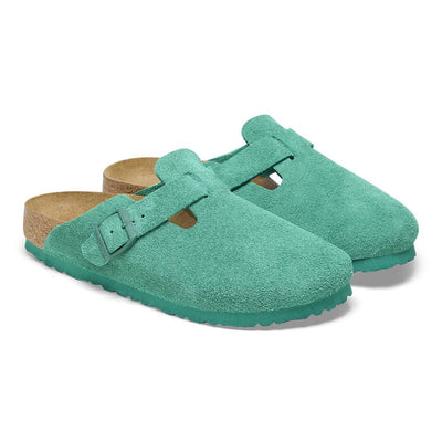 Birkenstock Boston Suede Leather Green - KYOTO - Birkenstock