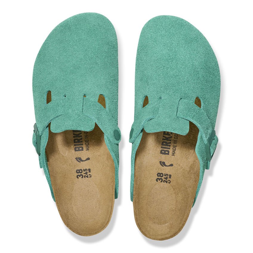 Birkenstock Boston Suede Leather Green - KYOTO - Birkenstock