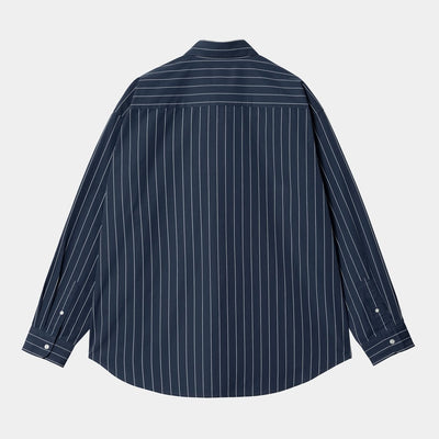 Carhartt WIP L/S Orlean Shirt Stripe/Blue - KYOTO - Carhartt WIP