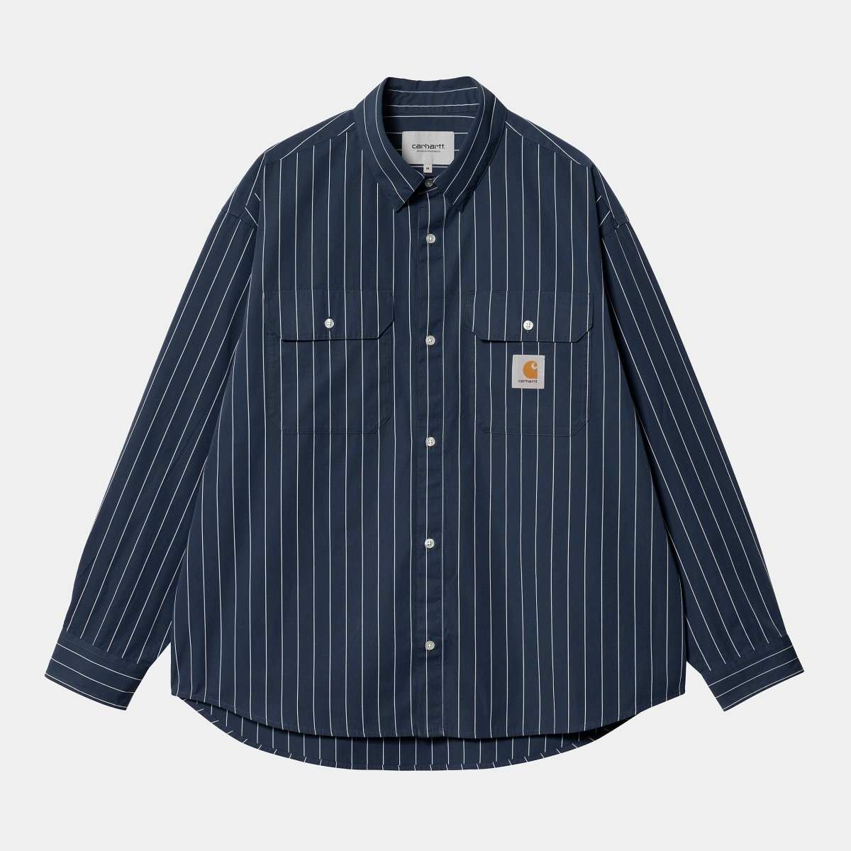 Carhartt WIP L/S Orlean Shirt Stripe/Blue - KYOTO - Carhartt WIP