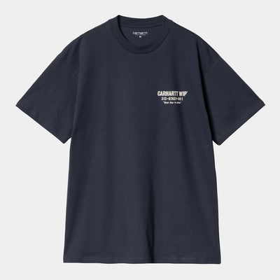 Carhartt WIP S/S Less Troubles T-Shirt Blue - KYOTO - Carhartt WIP