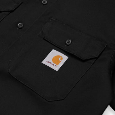 Carhartt WIP S/S Master Shirt Black - KYOTO - Carhartt WIP