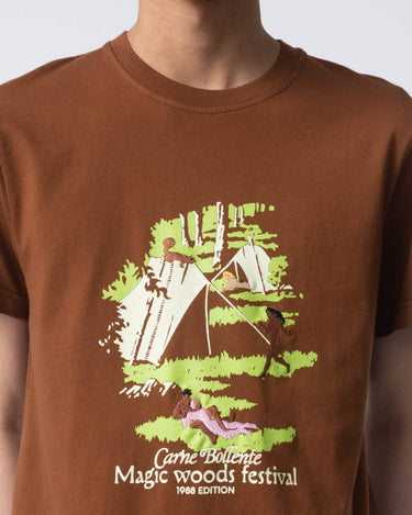 Carne Bollente Magic Woods Festival Brown T-shirts - KYOTO - Carne Bollente