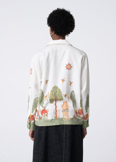 Carne Bollente Shirt Eves Garden White - KYOTO - Carne Bollente