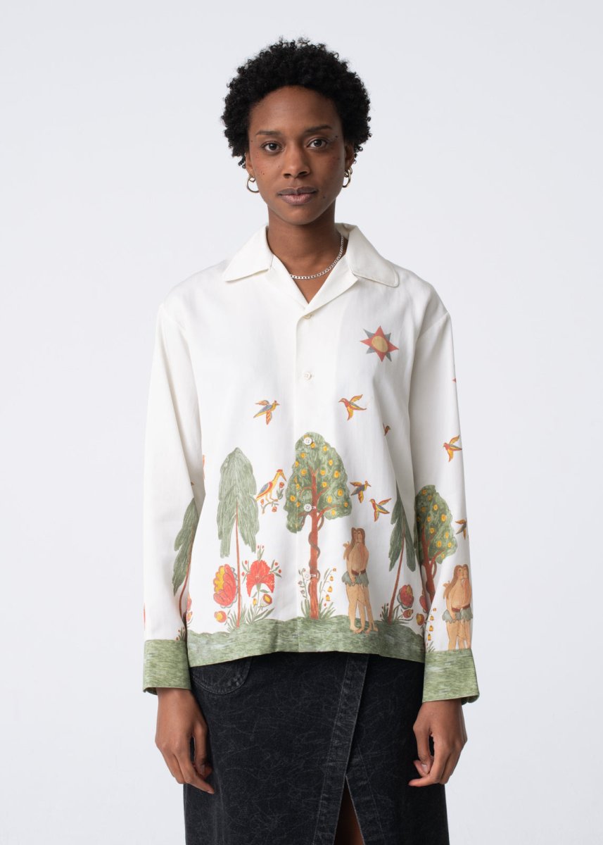 Carne Bollente Shirt Eves Garden White - KYOTO - Carne Bollente