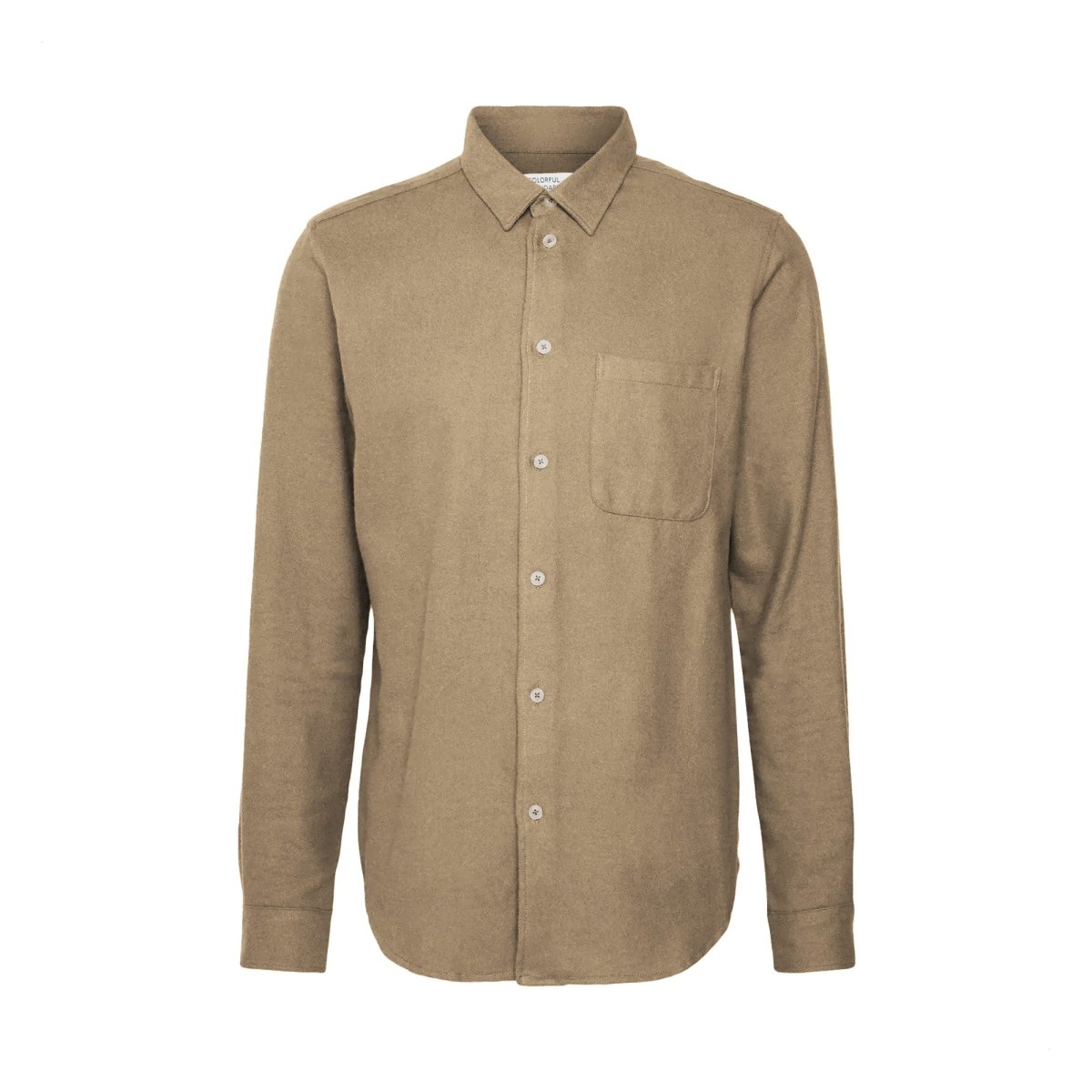 Colorful Flannel Shirt Desert Khaki - KYOTO - Colorful Standard