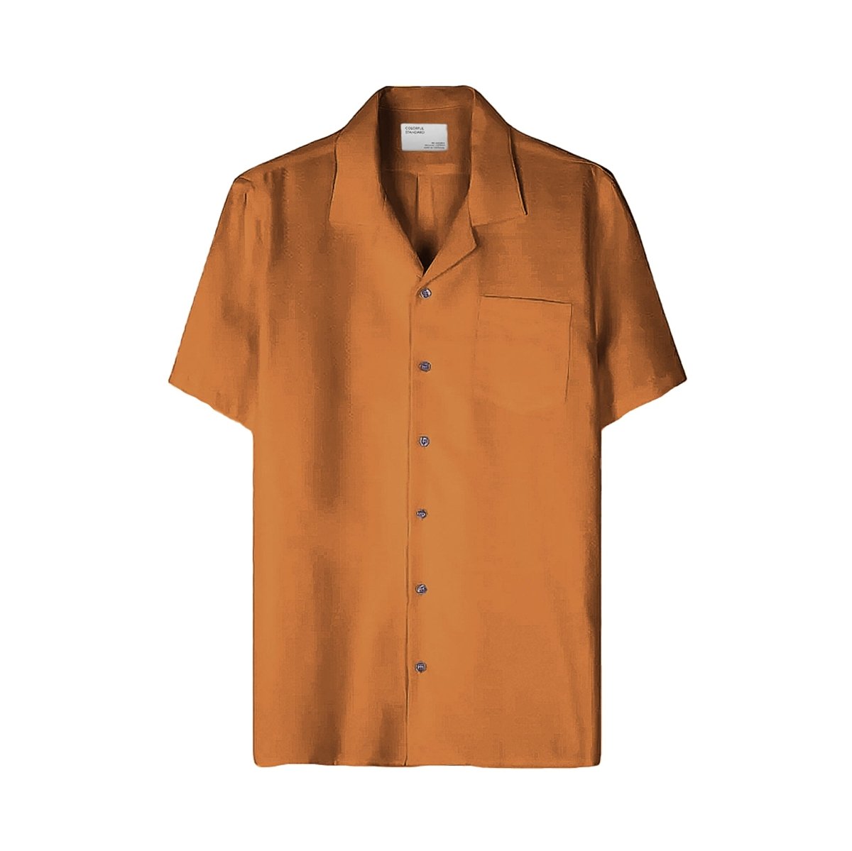 Colorful Linen Short Shirt Ginger Brown - KYOTO - Colorful Standard