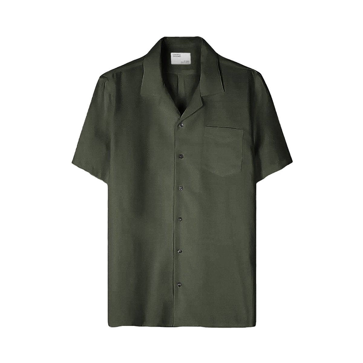 Colorful Linen Short Shirt Hunter Green - KYOTO - Colorful Standard