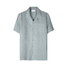 Colorful Linen Short Shirt Steel Blue - KYOTO - Colorful Standard