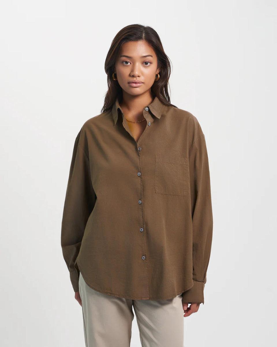 Colorful Oversized shirt Petrol Blue - KYOTO - Colorful Standard