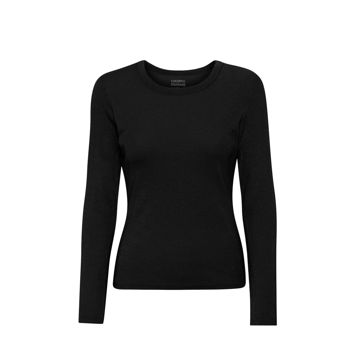 Colorful Women Rib LS T-Shirt Deep Black - KYOTO - Colorful Standard