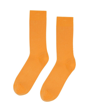 CS Classic Organic Sock Sunny orange Mens - KYOTO - Colorful Standard