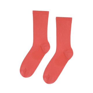 CS Women Classic Organic Sock Bright Coral - KYOTO - Colorful Standard