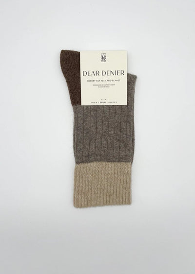Dear Denier ESTHER CASHMERE Beige/Brown - KYOTO - Dear Denier