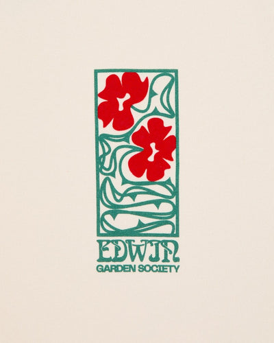 EDWIN GARDEN SOCIETY SWEAT - WHISPER WHITE - KYOTO - EDWIN