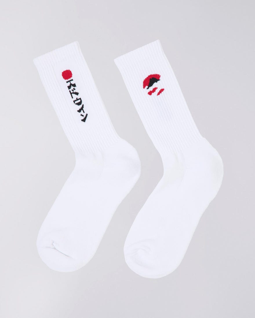 Edwin KAMIFUJI SOCKS - White - KYOTO - Edwin