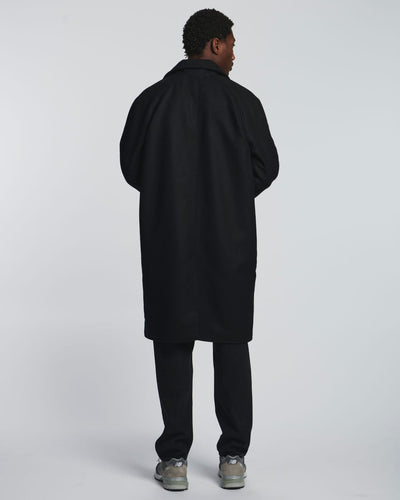 Edwin MAC WOOL COAT Black - KYOTO - Edwin