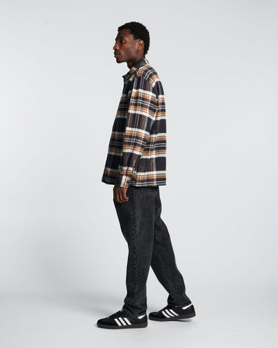 Edwin SEBASTIAN SHIRT LS Brown - KYOTO - Edwin