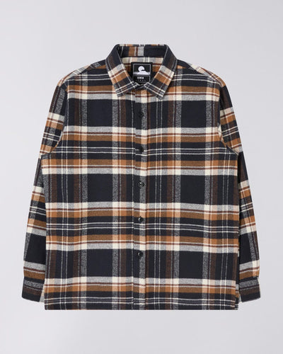 Edwin SEBASTIAN SHIRT LS Brown - KYOTO - Edwin