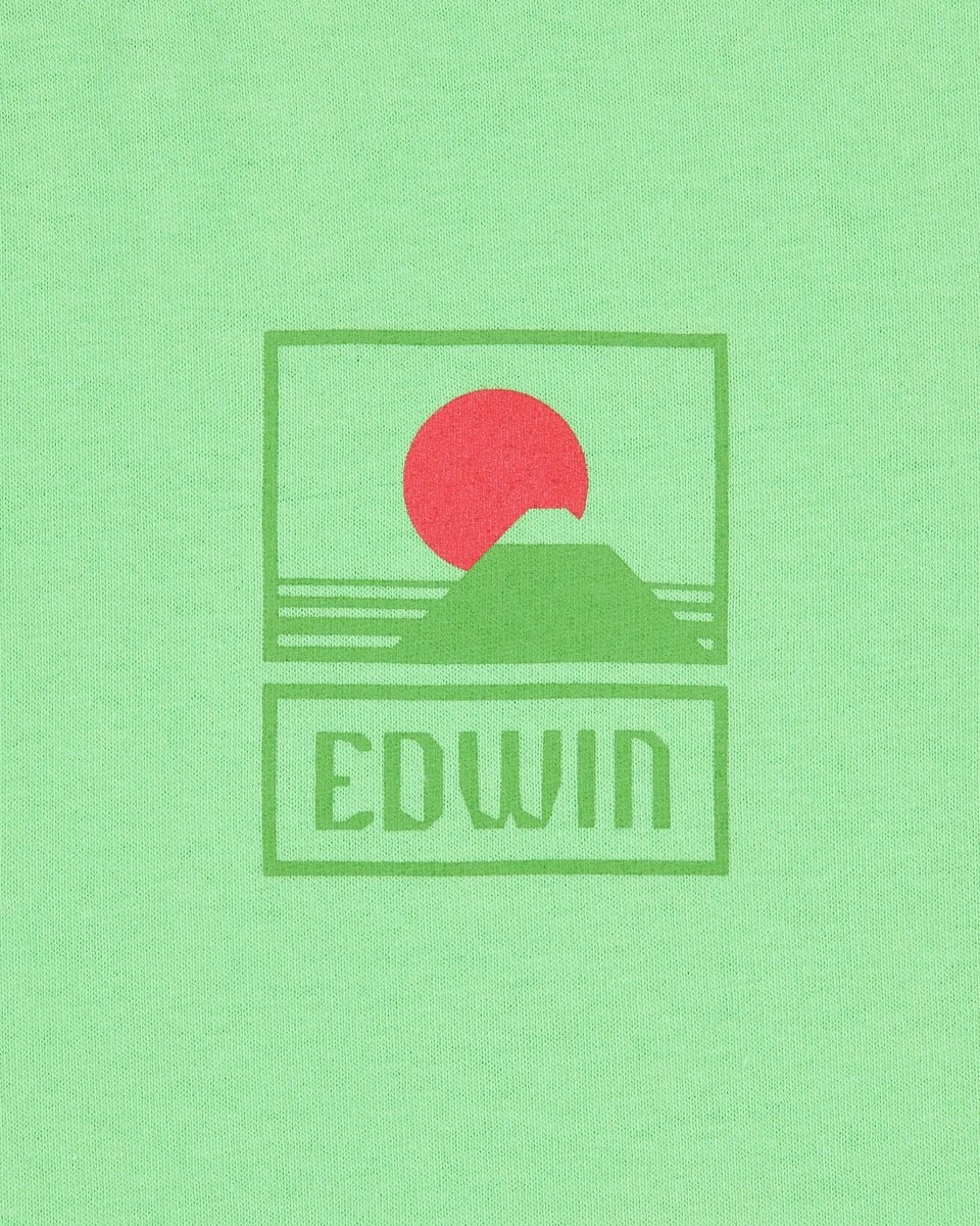 EDWIN SUNSET ON MT FUJI t-shirt - SUMMER GREEN - KYOTO - EDWIN