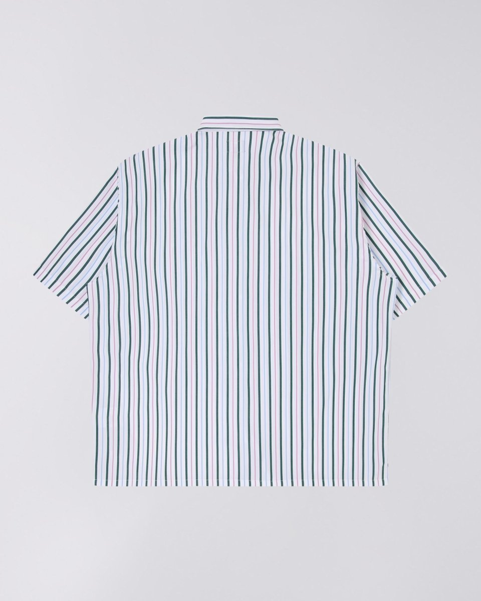 EDWIN TOLEDO shirt SS - WHITE / PINK / GREEN - KYOTO - EDWIN