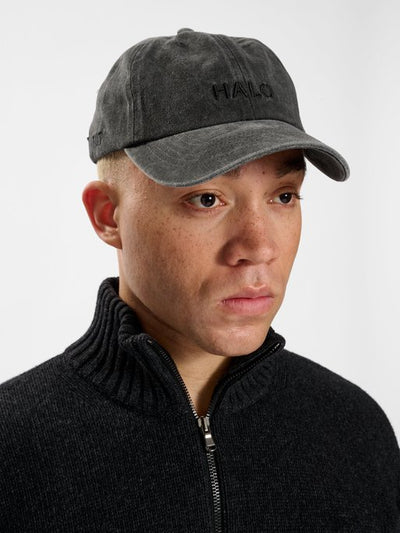 HALO WASHED CANVAS CAP Black - KYOTO - Halo