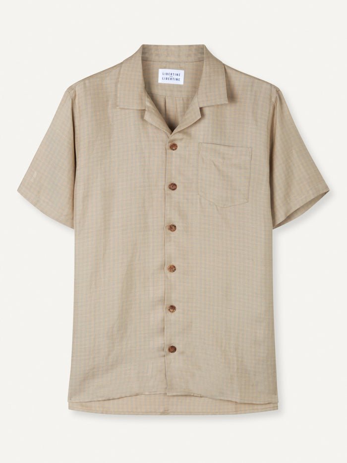 Libertine Cave 2342 Taupe Check Shirts - KYOTO - Libertine-Libertine