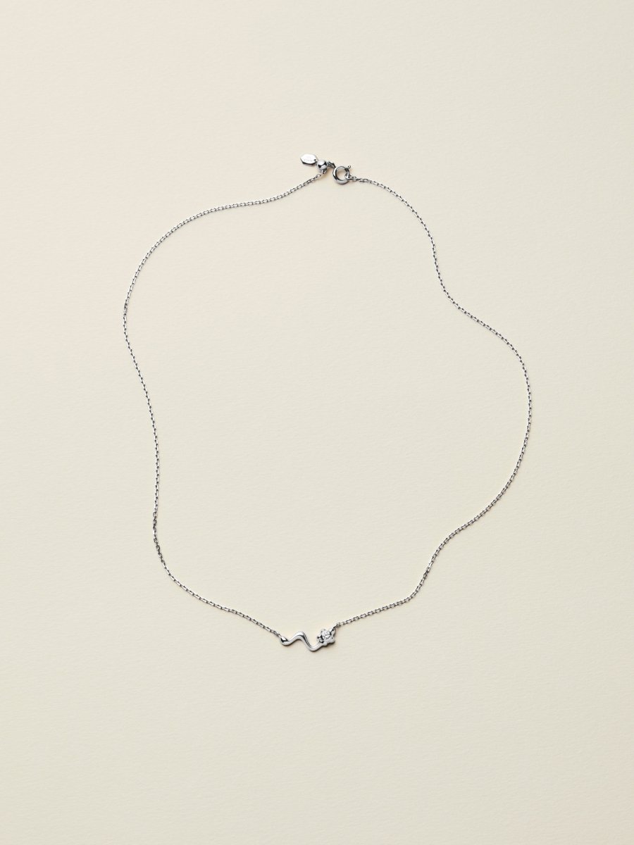 Maria Black Poppy Necklace Silver - KYOTO - Maria Black