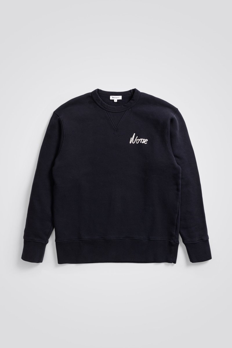 Norse Arne Relaxed Sweatshirt Navy - KYOTO - Norse Projects