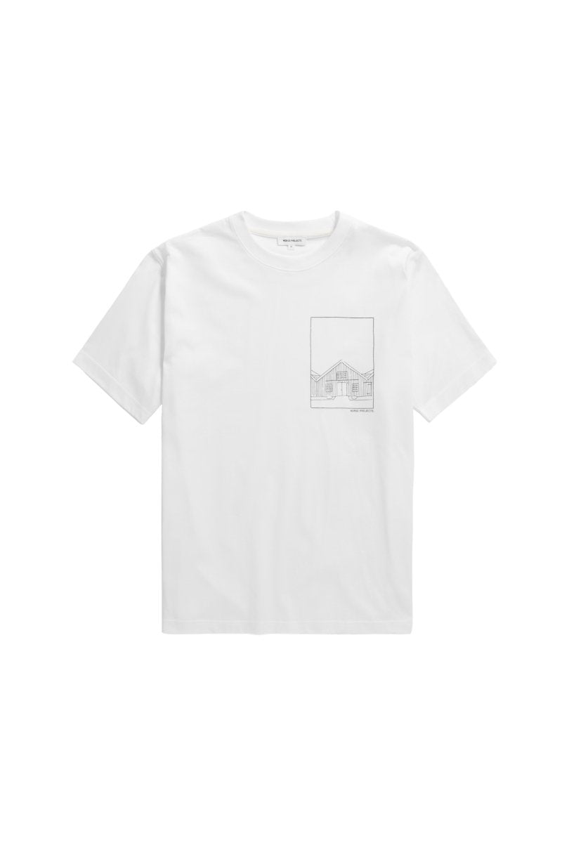 Norse Johannes Kanonbadsvej Print T-shirt White - KYOTO - Norse Projects