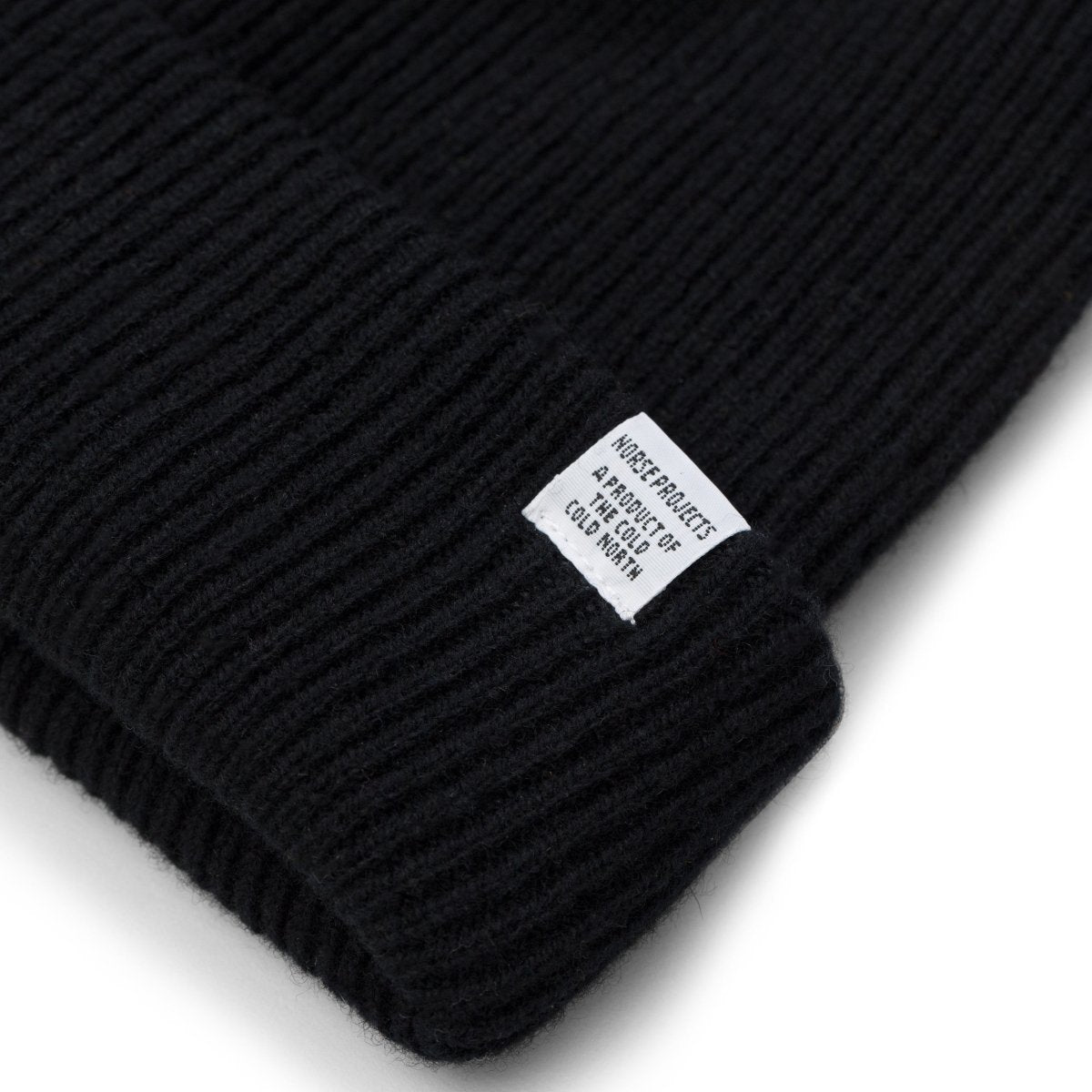 Norse Merino Lambswool Beanie BLACK - KYOTO - Norse Projects