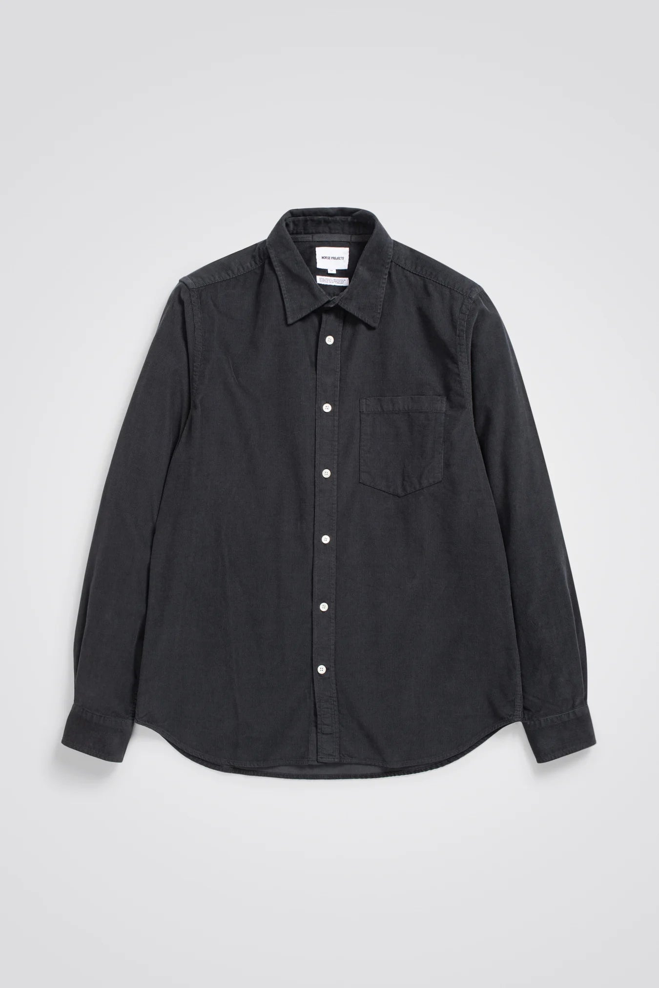 Norse Osvald Micro Cord Shirt Pewter - KYOTO - Norse Projects