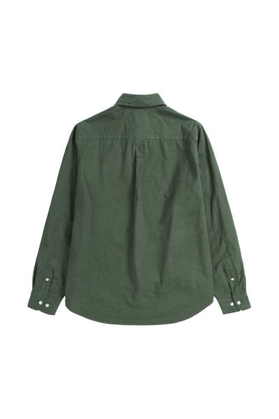 Norse Osvald Tencel Shirt Spruce Green - KYOTO - Norse Projects